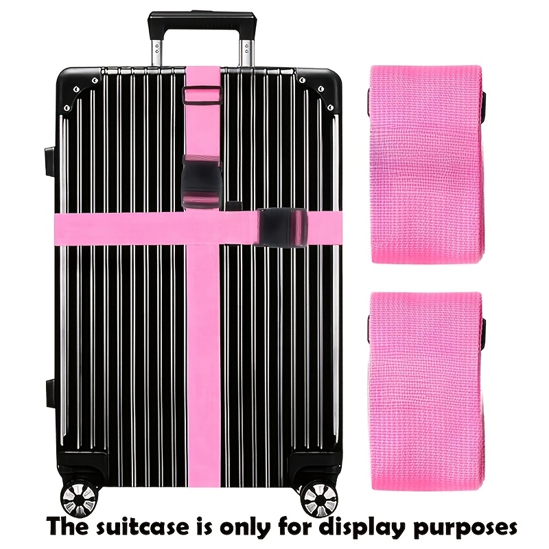 TEMU 2pcs, Tsa Colored Luggage Straps, Luggage Ropes, Suitable Luggage/handbags, Travel Luggage Accessories (quick Identification Luggage), Halloween