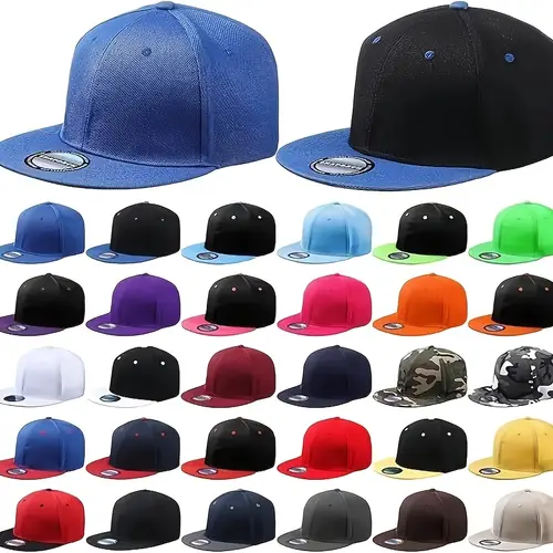 30pcs hats for men flat cap bulk plain flat brim baseball