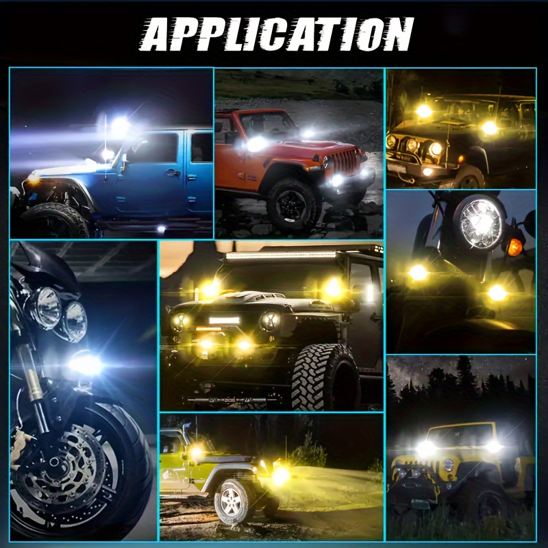 

Dual Color Hi/low Beam Led Spotlight For Motorcycles, Cars, Trucks, Suvs, Utvs - 12v 24v Auxiliary Spotlight
