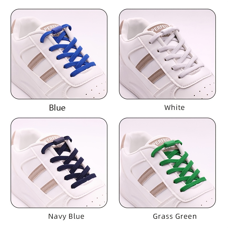 1 Pair Vibrant Elastic No-Tie Shoelaces for Sneakers - Quick & Easy Slip-On Design, Durable Acetate Fiber, Assorted Colors
