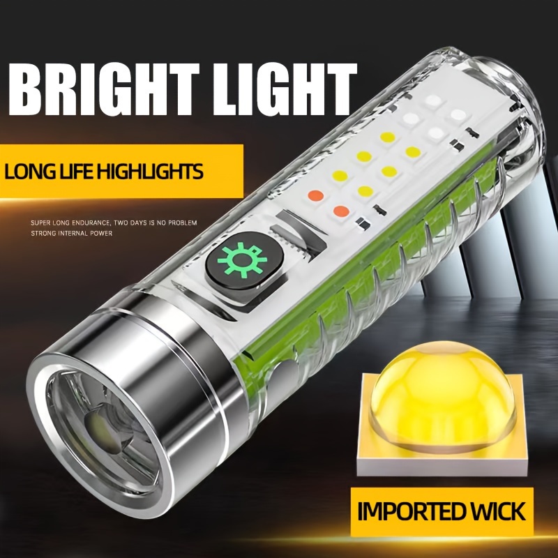 

Mini Flashlight, Portable Strong Light White Laser Flashlight, Luminous Type-c Charging Usb Strong Magnet Repair Light