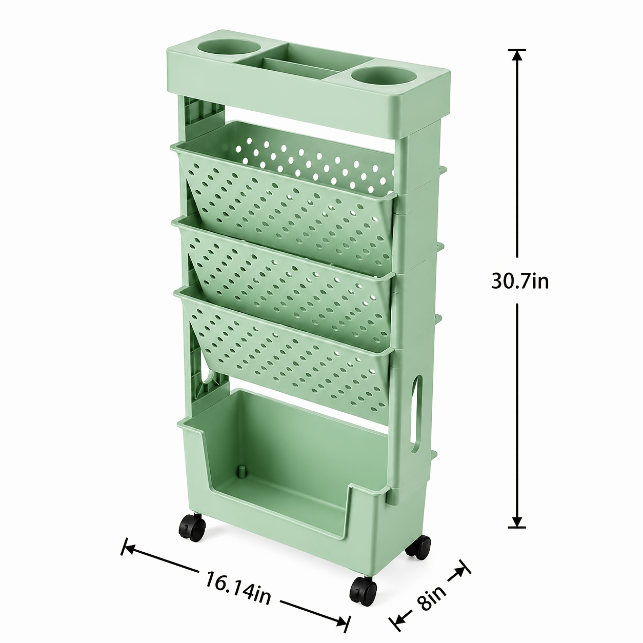 5 tier movable bookshelf storage rack floor standing rolling cart for desk side ideal for storing books office and school supplies with wheels for   suitable for study office