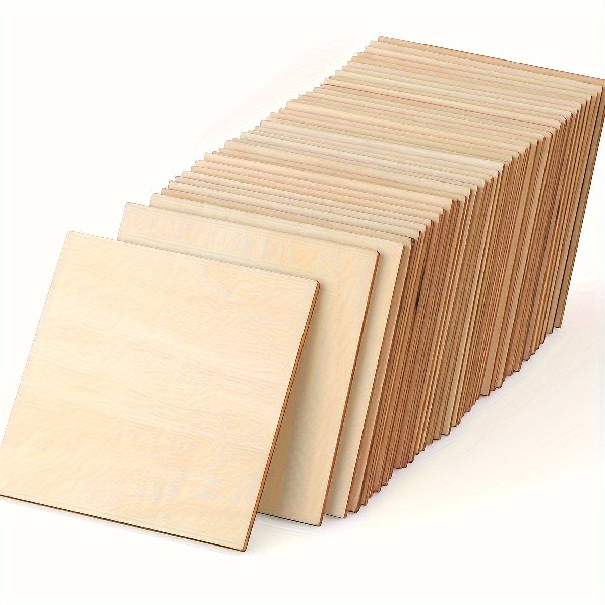 

10/20/30pcs Wooden Pieces 4x4 Inch Square Blank Wooden, Wooden Cutouts For Crafts, Squares Cutout Tiles Wood Cup Coasters Slices Wooden Square Cutouts For Ornaments Home Decoration