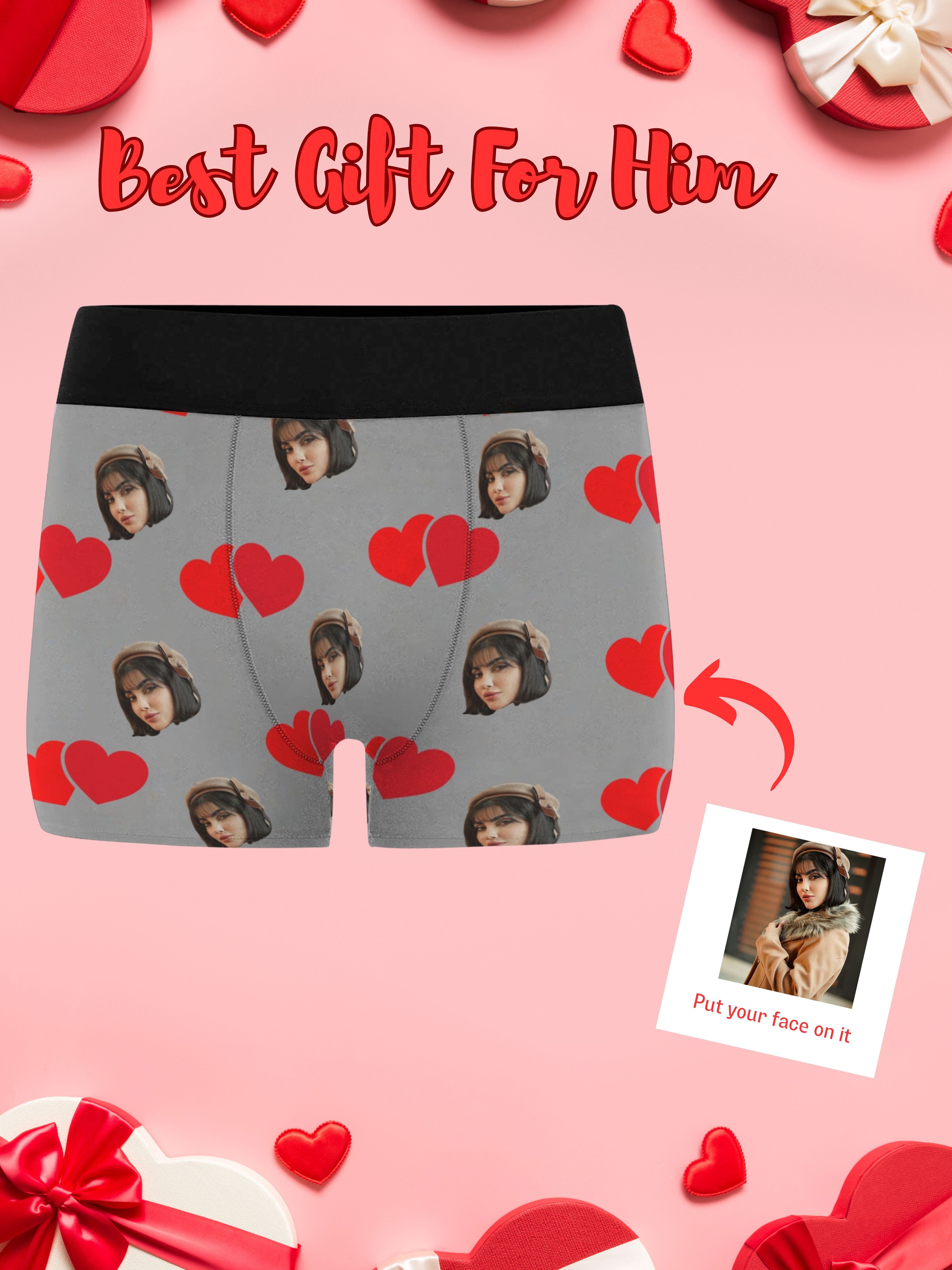 Valentine's Day Gift,Custom Men's Boxer Briefs I LOVE MY