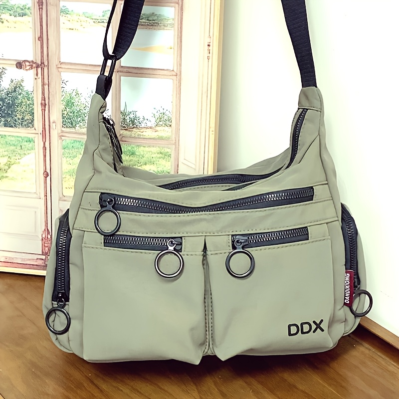 large capacity multi pocket crossbody organizer bag   nylon belt bag with adjustable strap zipper closure colors suitable for daily   work casual use Product details 5
