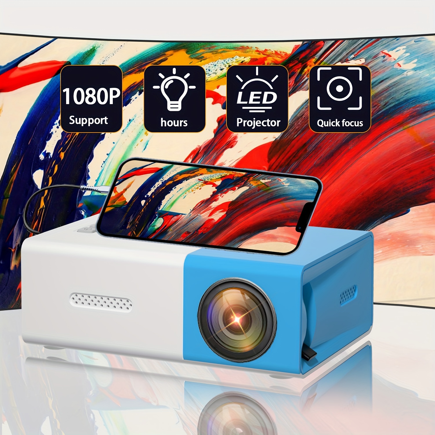 

3000+ Projector Hd Projector Compatible Tvs, Phones And Deviceshalloween,