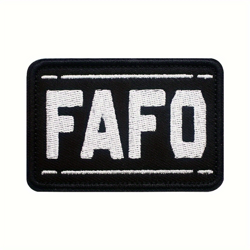 

1pc Fafo Embroidered Applique, Fastener Hook & Loop Emblem Badge For Clothes, Backpacks, Hat, Vest, Backpack Decorations