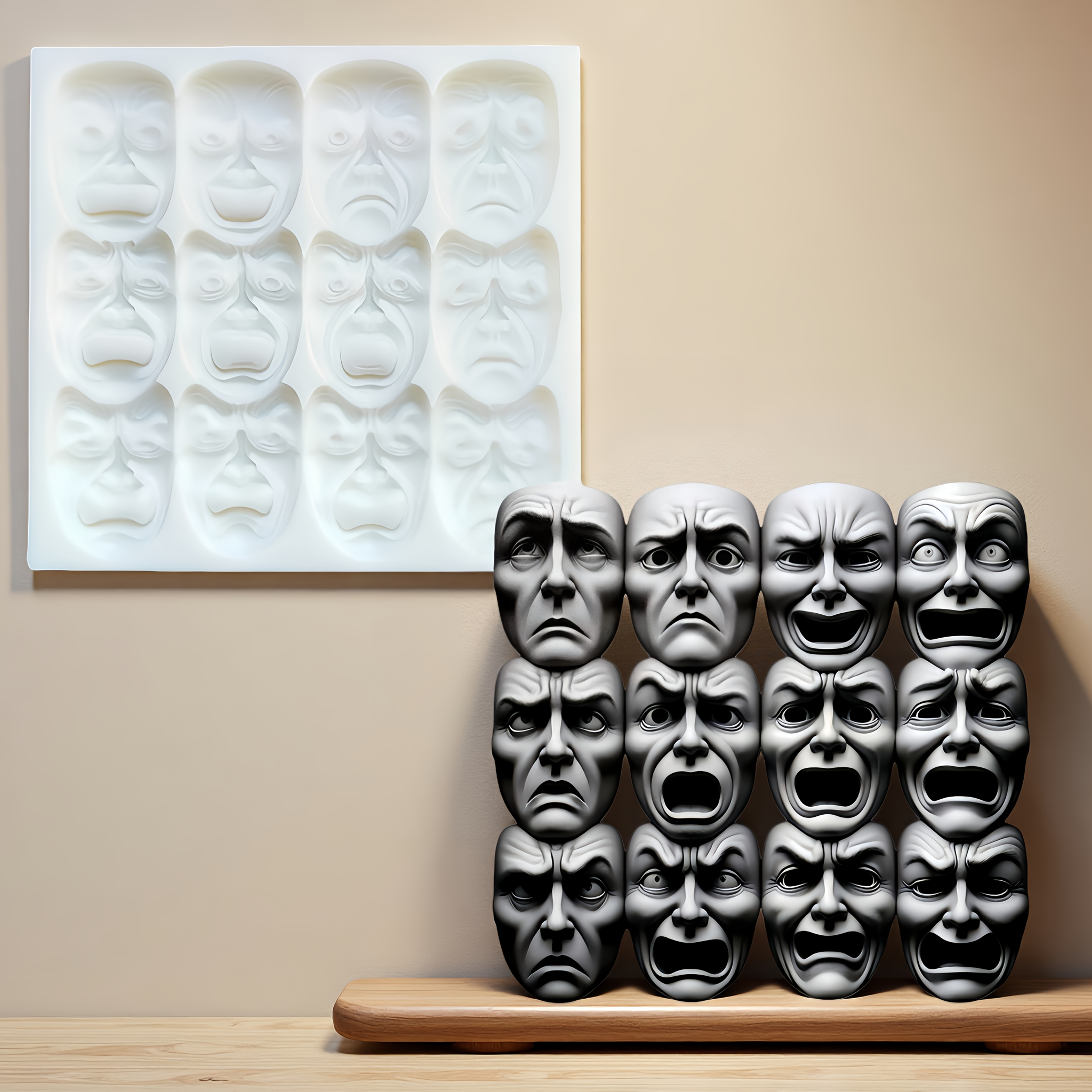 Emotional Mask Themed Baking Supplies, Kitchen Baking Molds, Specialty Cake Decoration Tools, Baking Molds