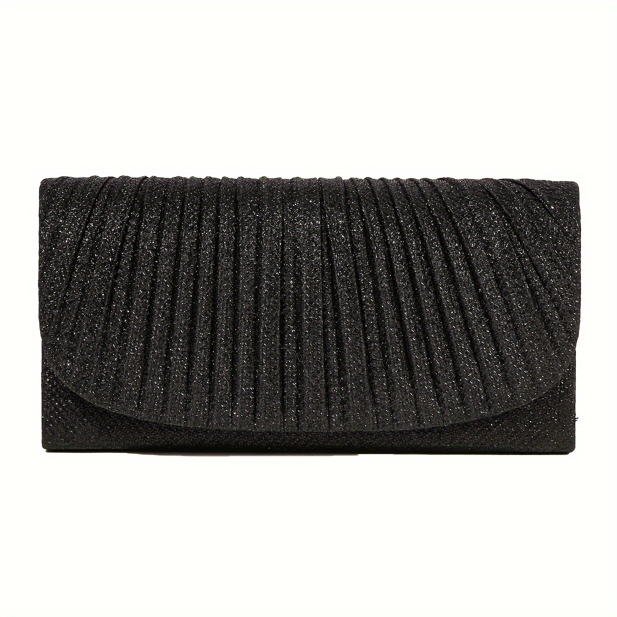 TEMU Mini Sparkling Dinner Bag Simple Pleated Envelope Clutch Bag Is Suitable For Banquets, Dinners, Weddings, Dates