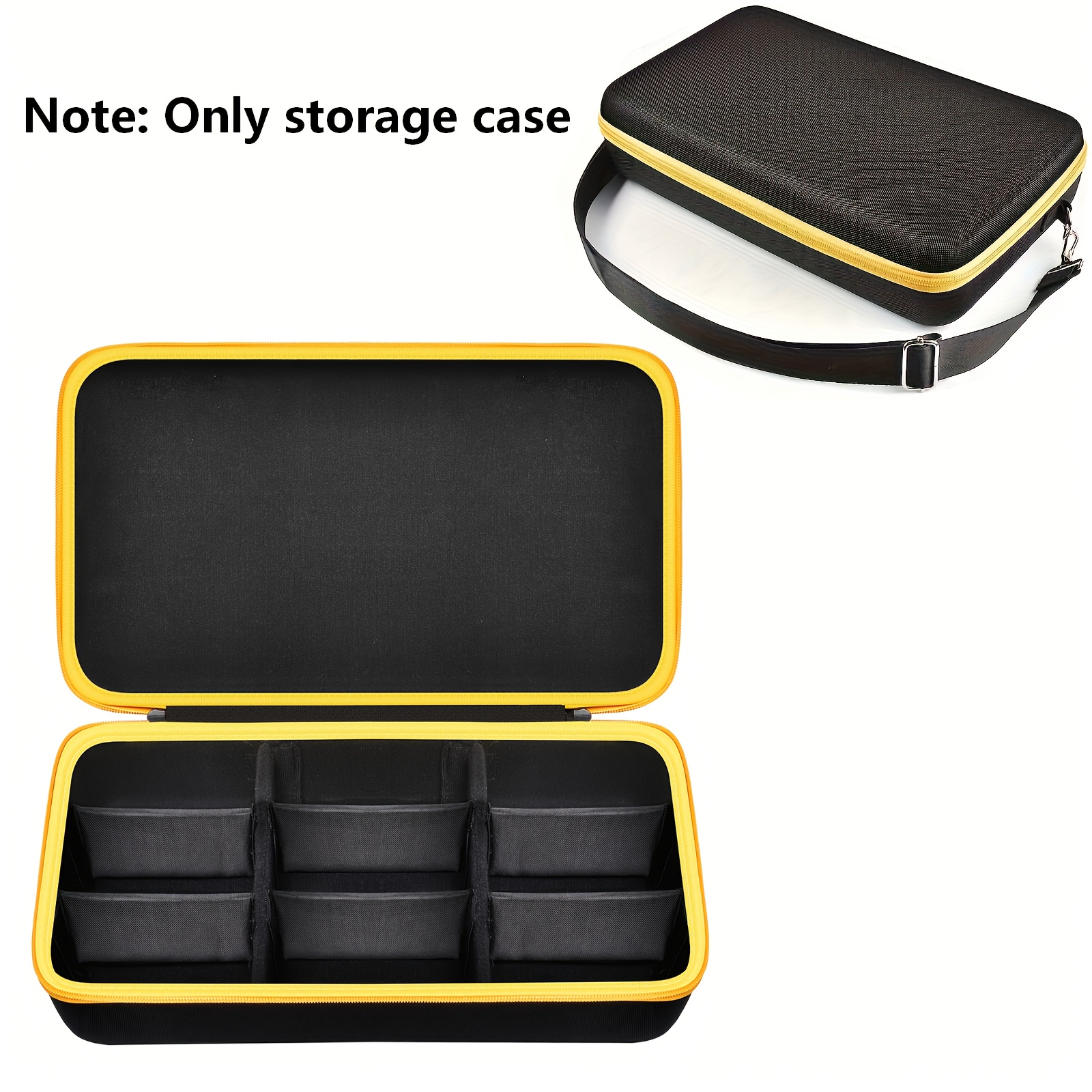 Image of Extra Large Battery Storage Holder Case For 20v/ 60v Max Xr Battery &charger, Tool Batteries Pack Carrier Box For 20v 60v 2.0/3.0/4.0/5.0/6.0/9.0-ah Batteries, Adapter - Black Inside