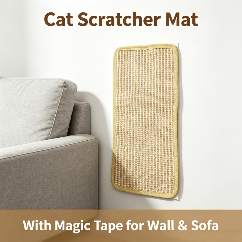 Large Vertical Wall-Mounted Cat Scratching Board with No-Shed   Suitable for Kittens, Medium and Large Cats,     Rope Claw Sharpening Pad, Sofa, Resting Mat for Exercise -   Gift for Housewarming