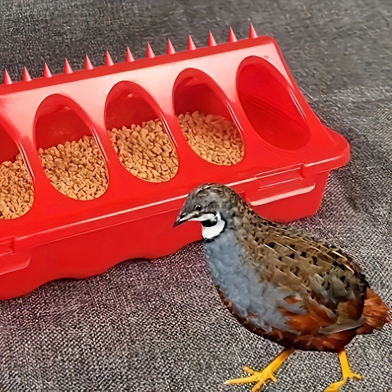 

1pc Chicken Breeding Feeder, Anti-spray Trough Food Box, Quail Chicks Food Box Feed Box