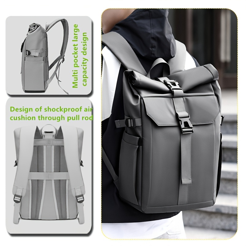 Computer Backpack for Male Students, Business Casual Large Capacity Lightweight Schoolbag Stylish Travel Pack