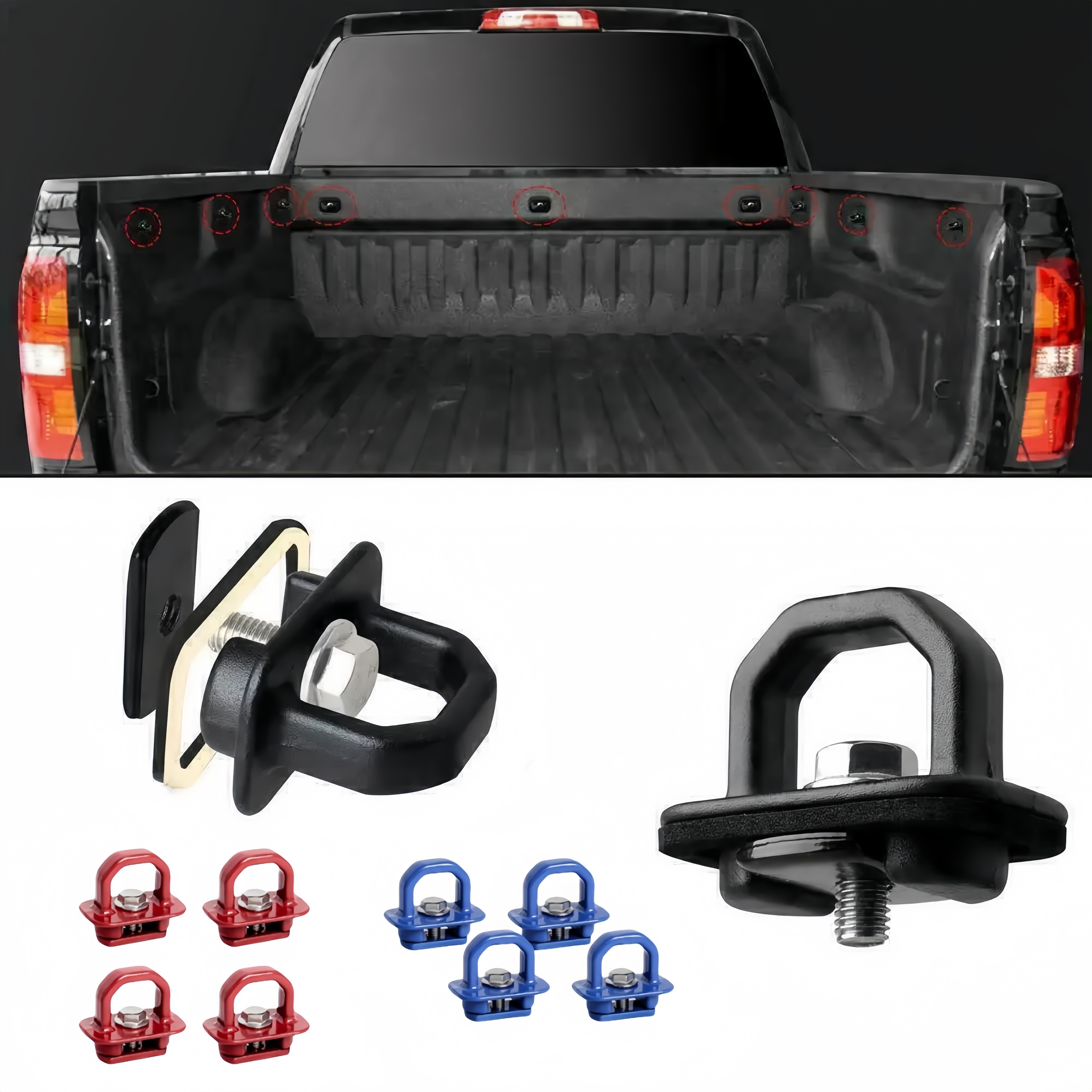 

Rear Tie Down Anchors, Stainless Steel Bed Cargo Tie Downs For Pickup Trucks - Durable And Secure Anchor Points For Ropes And Straps