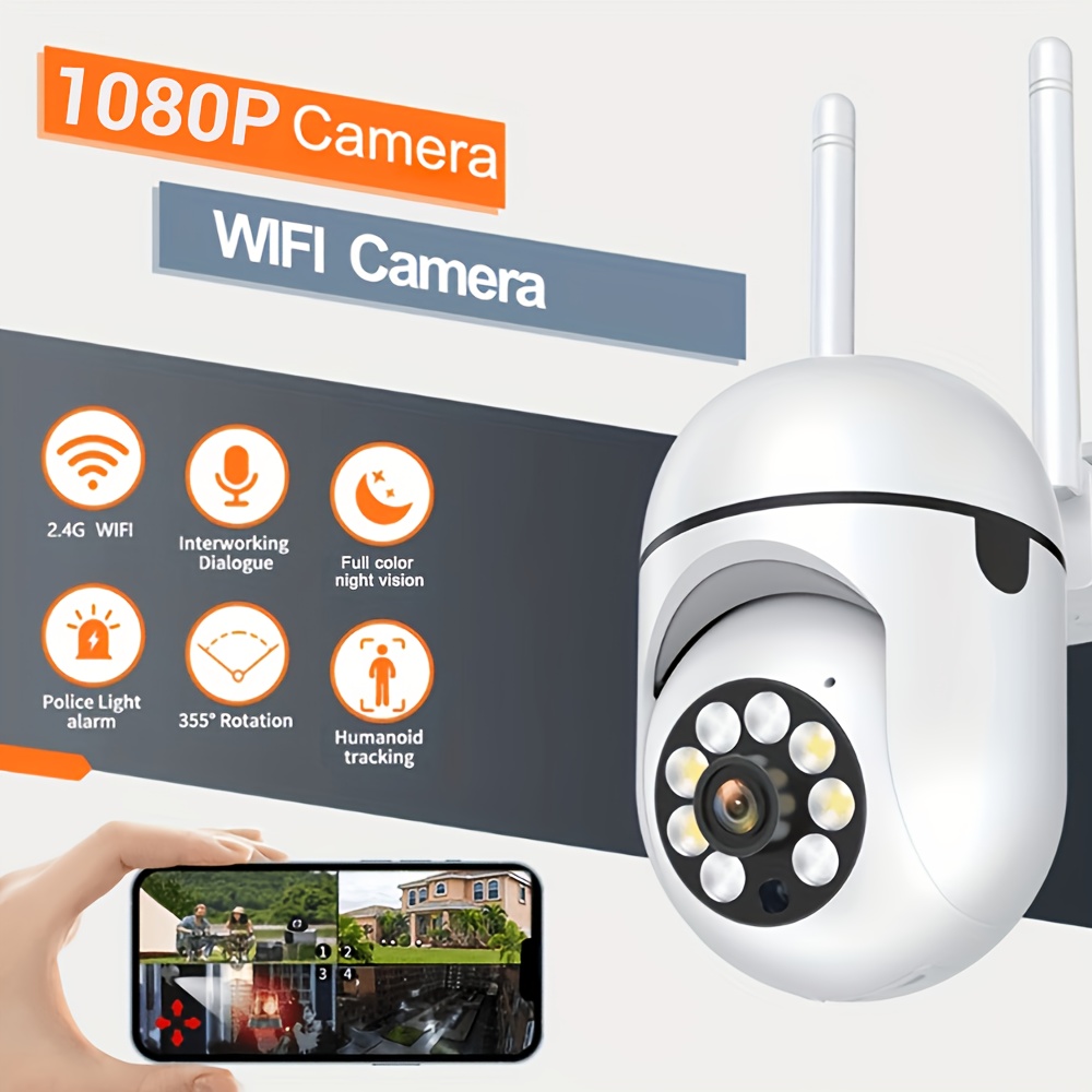 Image of Black Friday [ For Camera] Wi-fi Smart For Camera | 1080p, 355° Pan-tilt-zoom, Color Night Vision, Audio, Tracking, Indoor, Wireless, Motion Detection, Real- Viewing