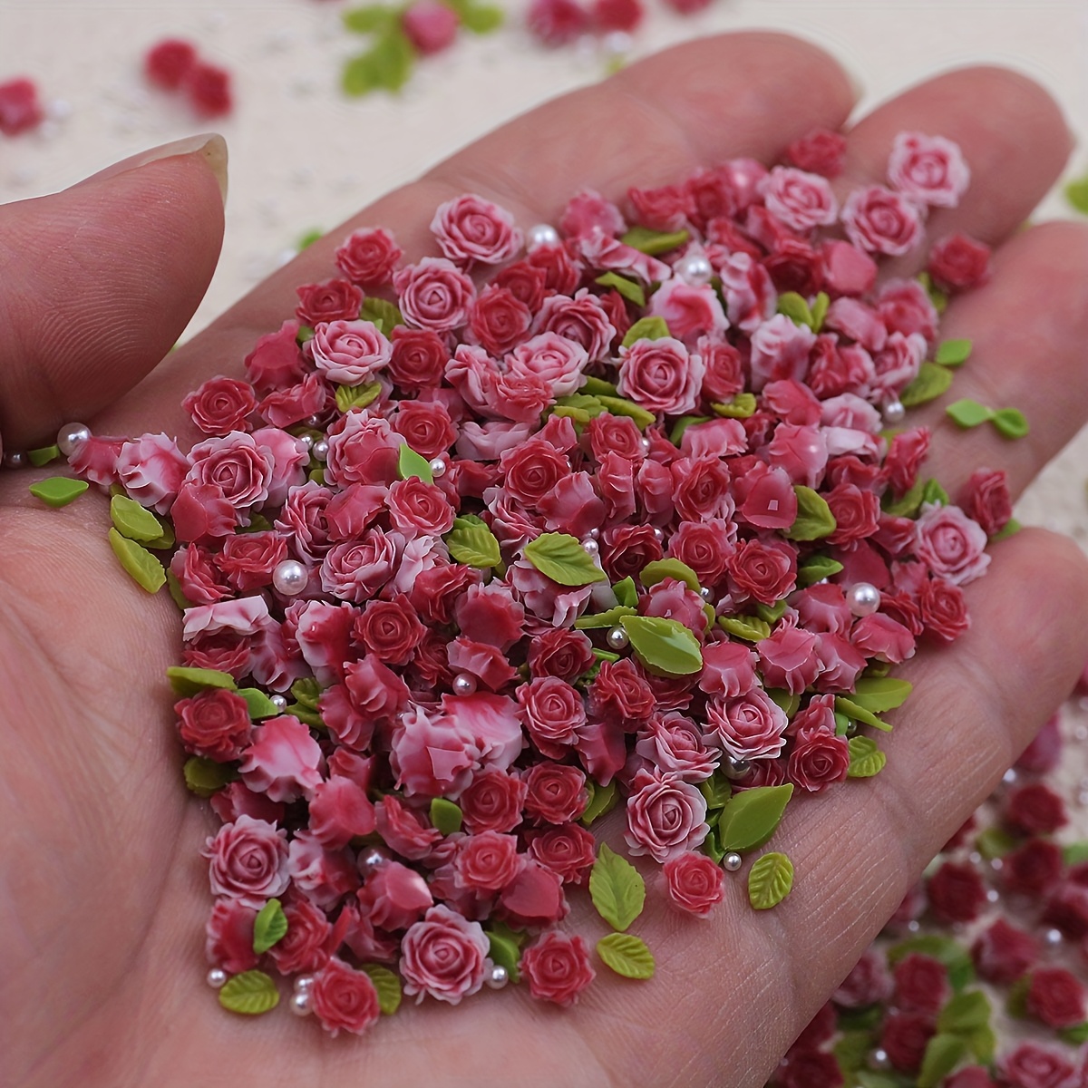 Image of Floral Nail Art + Artificial, Multiple Colors , Diy Nail Art, Nail Decorations