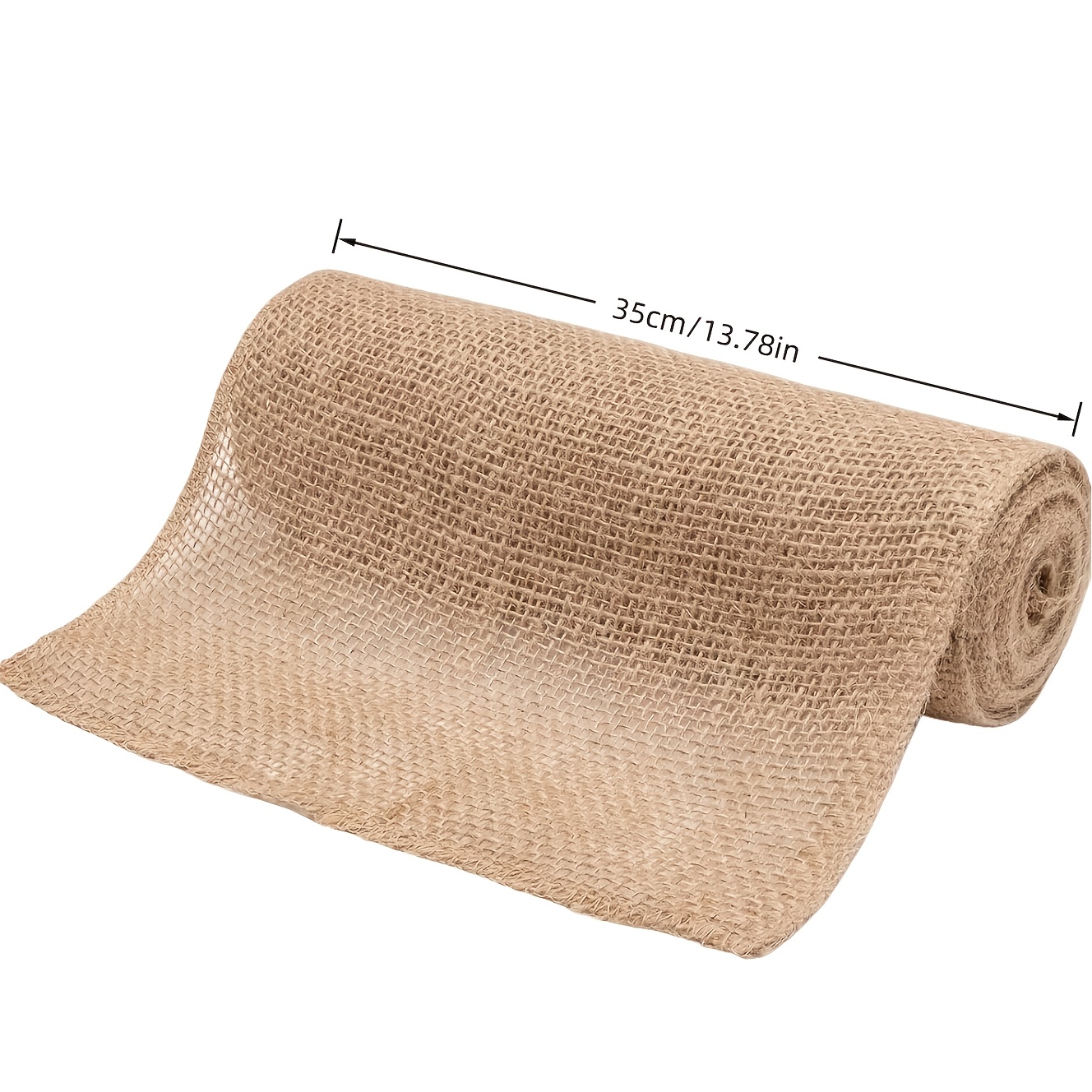 5 Meter Long Natural Jute Fabric Ribbon - Width 25/30/35cm, Hessian Lace Gift Packaging Christmas Vintage Wedding Table Runner Tablecloth, Beige Coarse Burlap Roll - Brown for DIY Crafts, Christmas Tablecloth and Chair Curtains, Wedding Decorations, Rustic Jute Fabric. High-Quality Material for Home Decor and Party Supplies. Jute Coarse Ribbon Roll,   Gift Wrapping, Wedding and Party Decorations, Coarse Ribbon, Best for Christmas