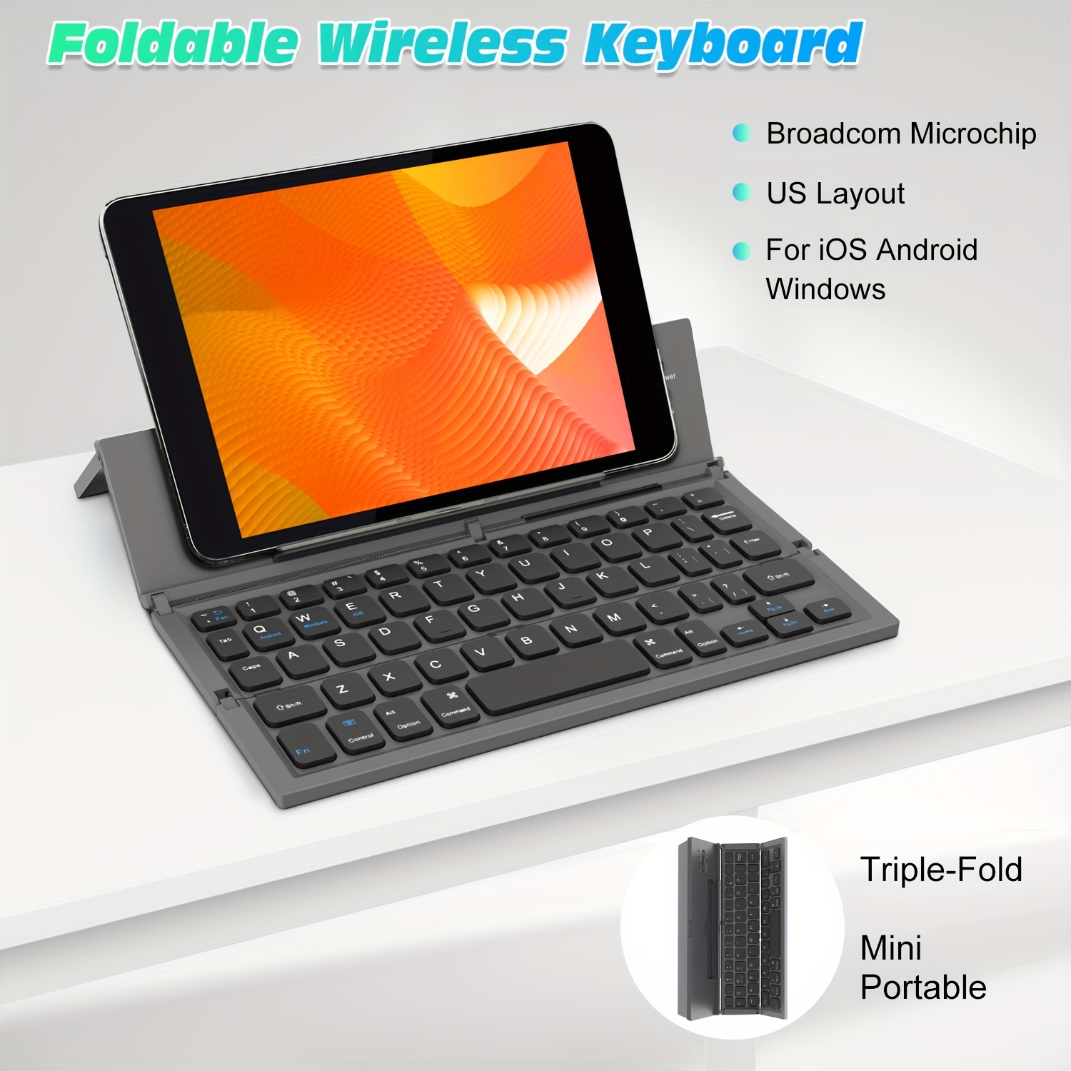 

Folding Wireless Bt Keyboard