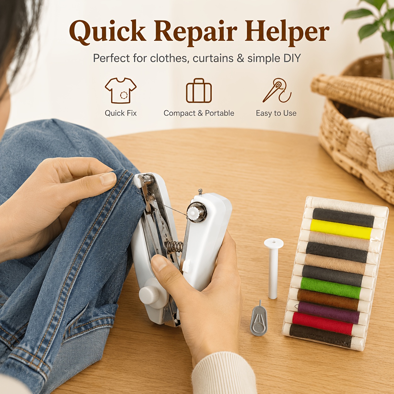 27pcs Portable Handheld Mini Sewing Machine Set