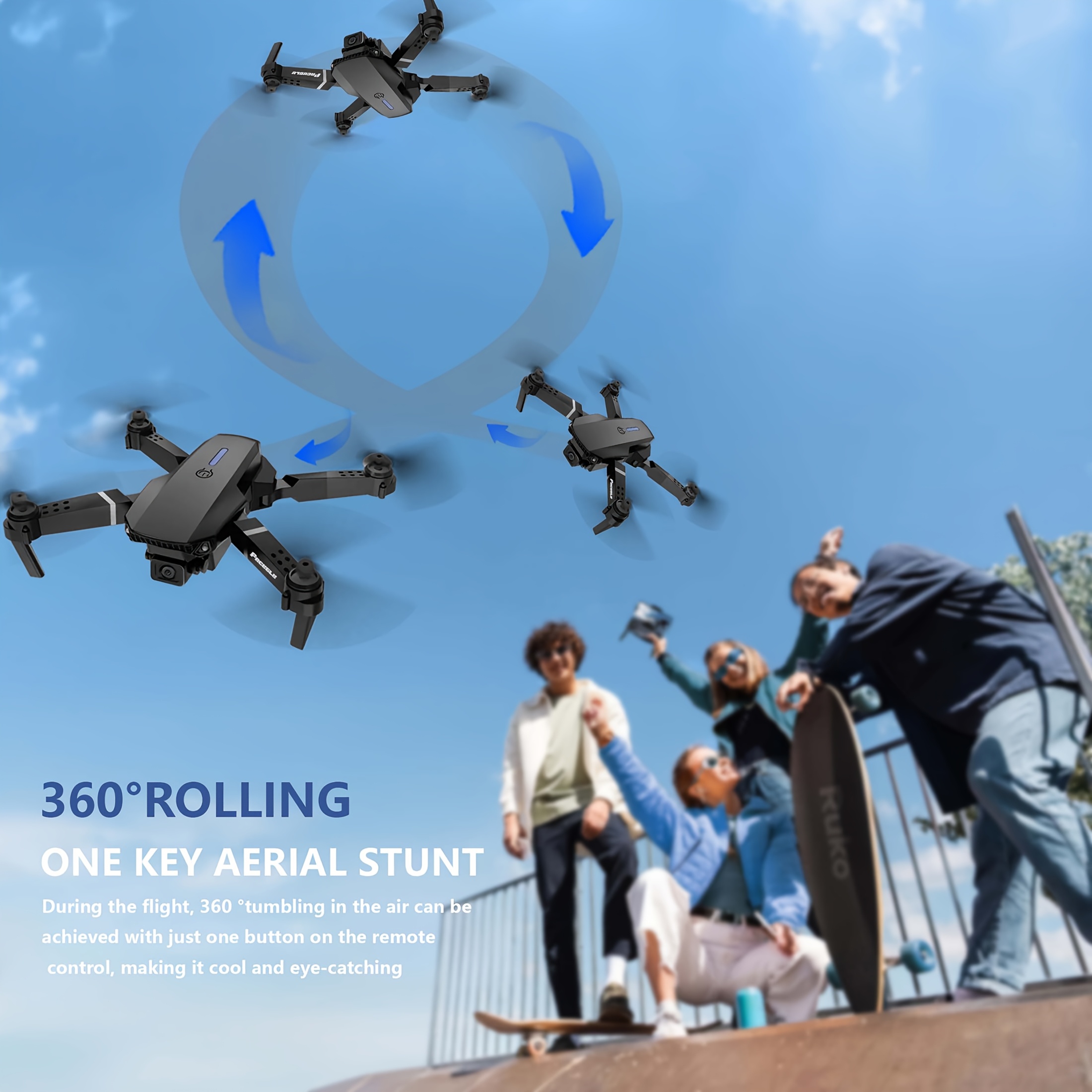  88 remote control with 480p resolution camera for indoor and outdoor shooting video recording positioning double folding hold toy 360 degree rotation mode flip multiple flight for beginners and advanced players affordable christmas gift details 3