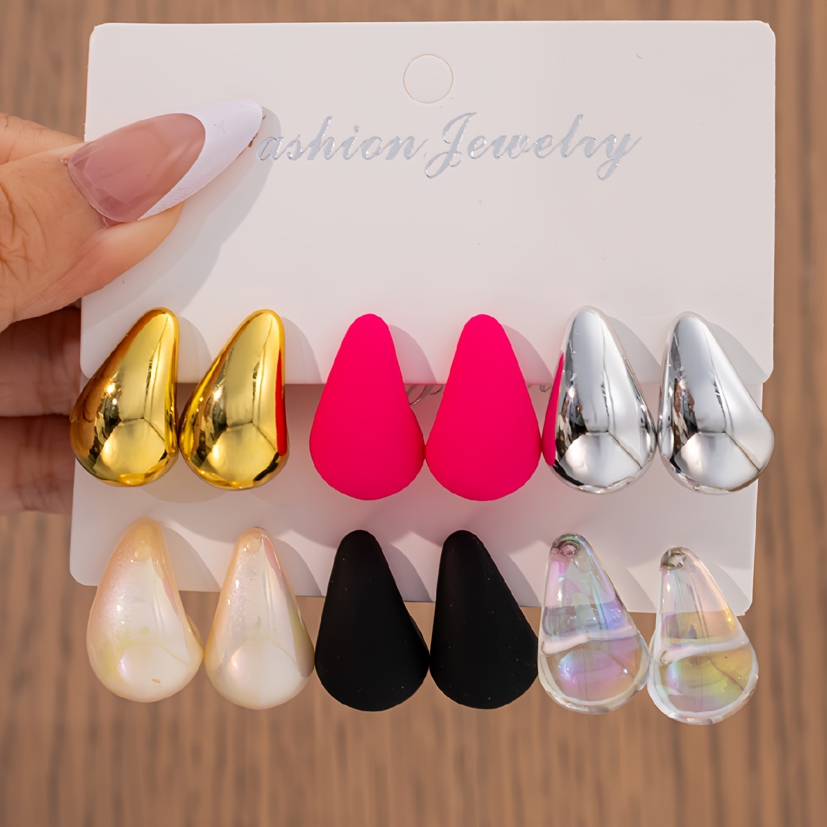 12pcs Boho Dopamine Teardrop Earrings Set Lightweight
