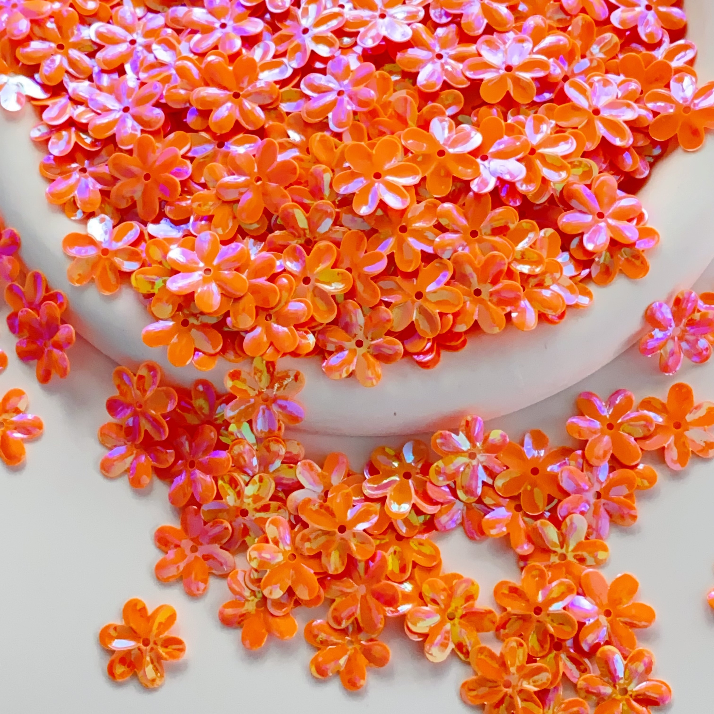 290pcs Of Colorful Handmade Sewing Sequins, 14mm Six-petal Flower Sequins, Perfect Craft Additions For Jewelry, , And Clothing Embellishments