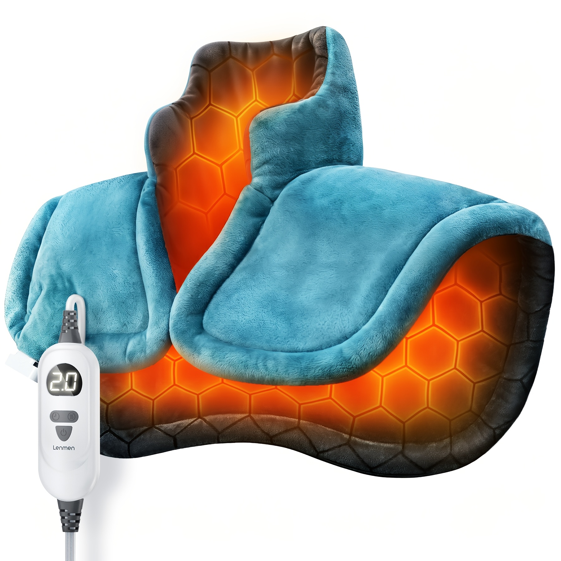 TEMU Pad, Suitable For Neck, Shoulders, And Back, Weighted Electric Pad, , With Precise Heating And Soft Flannel, Multiple Heating Settings, Timer