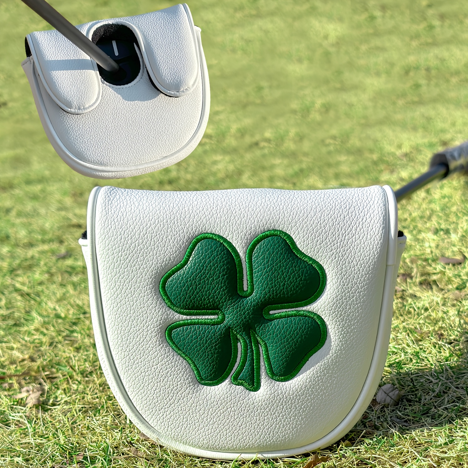 TEMU 1 pièce Housse de tête de de compatible pour putter - Motif à , Matériau PU, Plusieurs options de couleurs (Droitier/) - Protecteur de tête