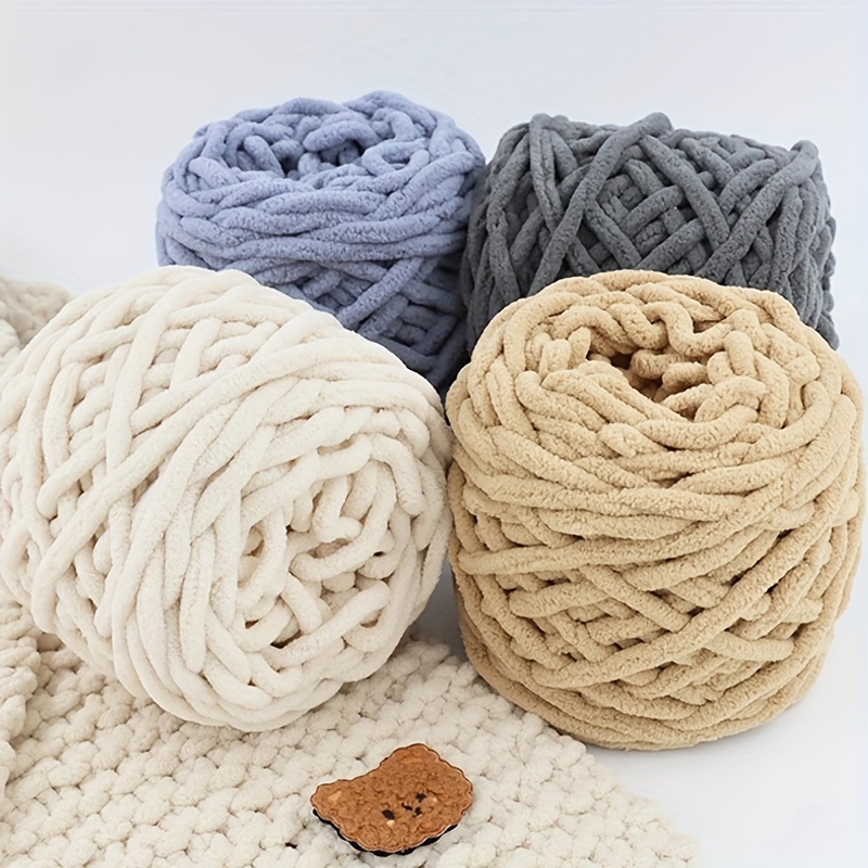 

Luxurious Thick Polyester Yarn For Knitting And Crocheting - 100g/1 Ball, Mixed Colors, Perfect For Blankets, Pillows, And More