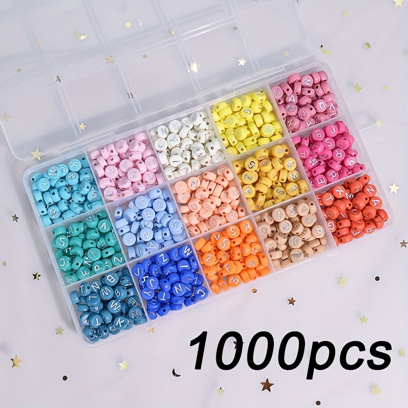 15-color Letter Bead Set For Making Jewelry, Friendship Bracelets, Necklaces, And
