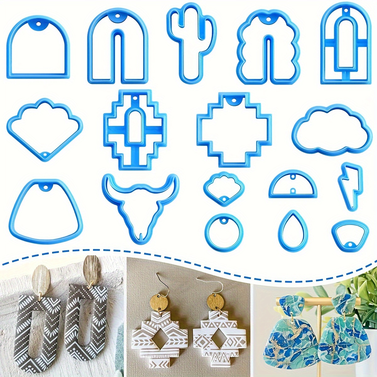 

Polymer Clay , Set Of 17 Shapes For Polymer Clay Jewelry, For Polymer Clay Jewelry Making