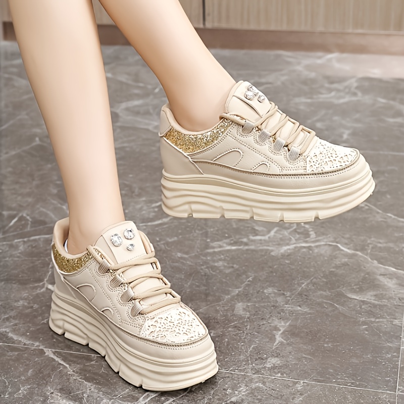 womens vintage inspired platform sneakers breathable durable