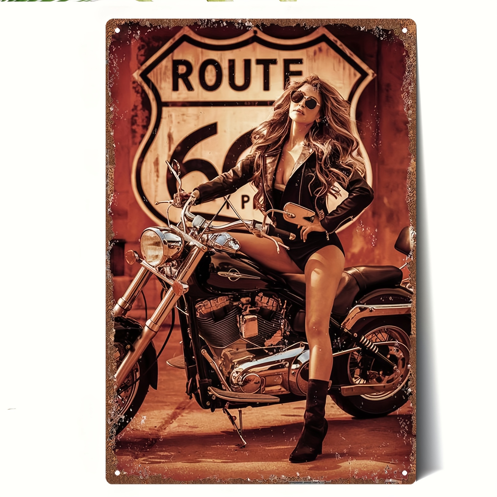 Vintage Route 66 Retro Iron Garage Tin Metal Signs Home Décor 8x12