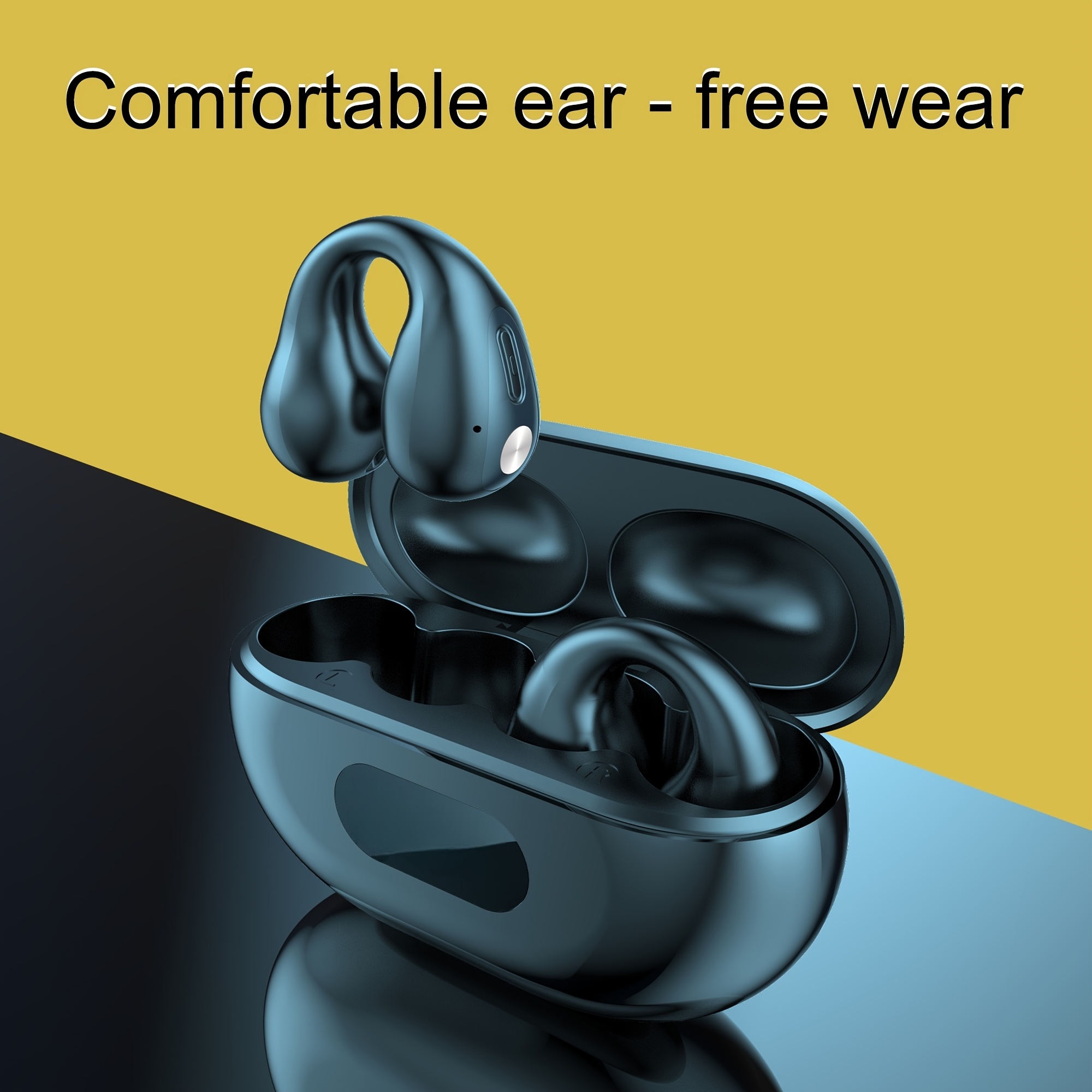 item picture new style true wireless clip   headset music hanging video comfortable tws hifi   stereo hd calling earphones   for   for iphone cellphone gaming earpieces couples   headphones for valentines day gift