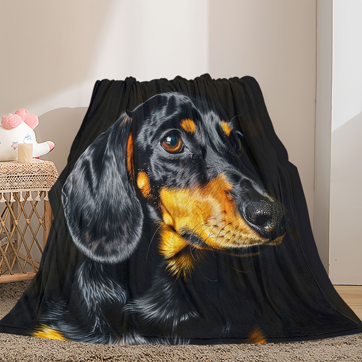 

Dog Flannel Blanket, Printed , , For Sofa, , Bed,