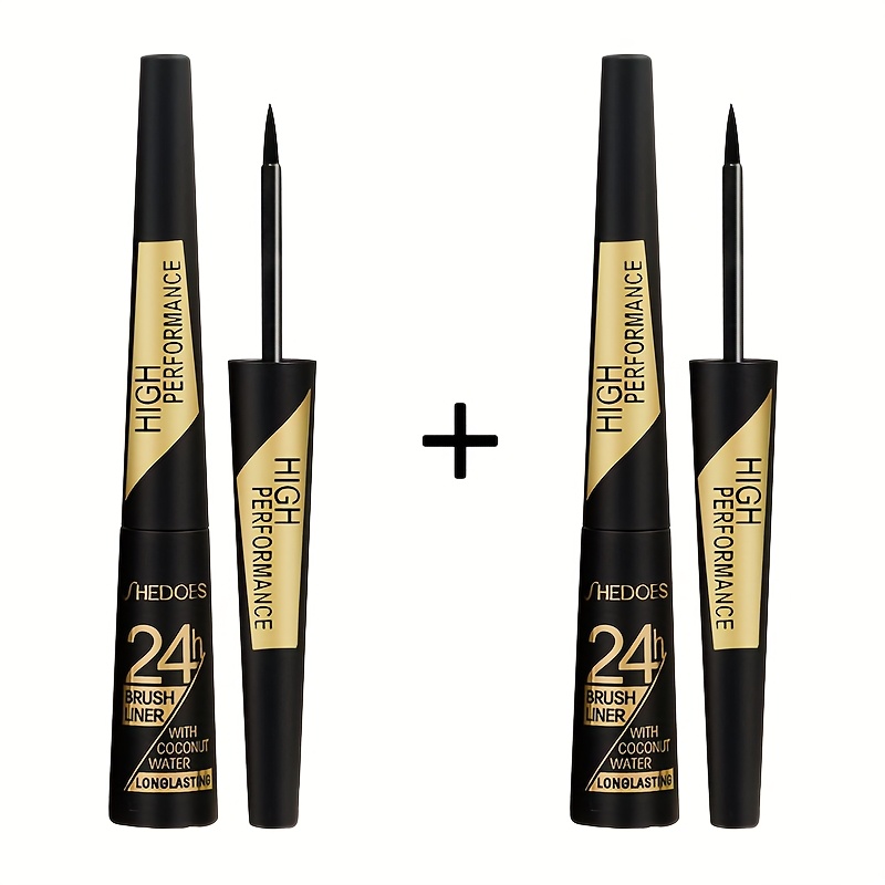 Buy 1 Get 1 Free 2pcs Liquid Eyeliner Pens Waterproof Sweatproof Non-smudging Quick-drying Tip Suitable For Beginners Gift