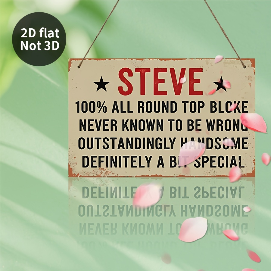 TEMU 2d Flat - A 2d Flat Piece ("20x12.7 Cm"), - 100% Versatile Top Men's Wooden Sign | Vintage Style Wooden Wall Decor | Fun Gift For Him | Country