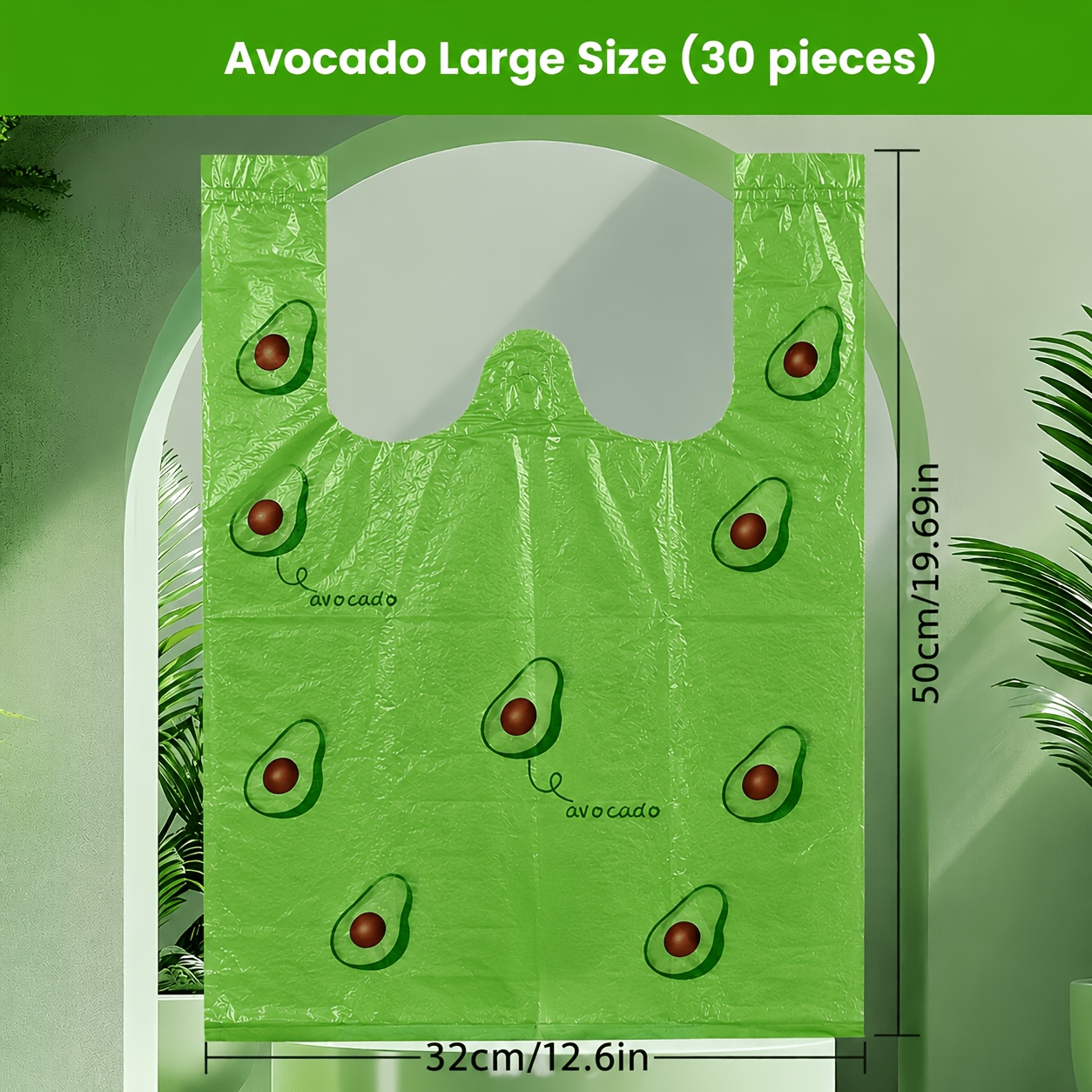 TEMU 30 Extra Thick Scented Trash Bags - Leakproof And Odor-proof, Fruit Pattern | Heavy-duty For Pet Waste, Kitchen, And Household Use