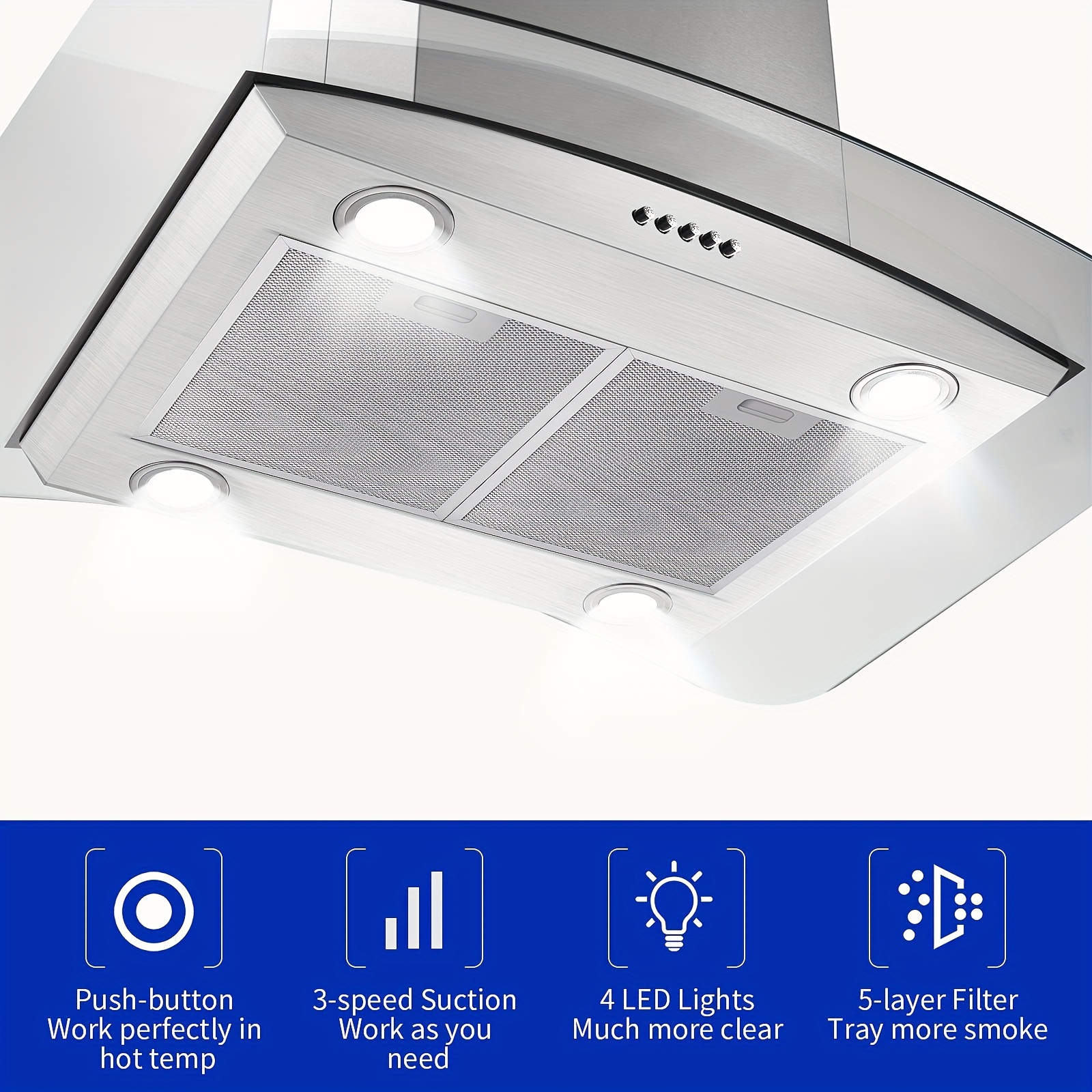 

30 , Ceiling Vent Steel, Fan, , Steel Vent , 3- Fan, , 4 Led Lights