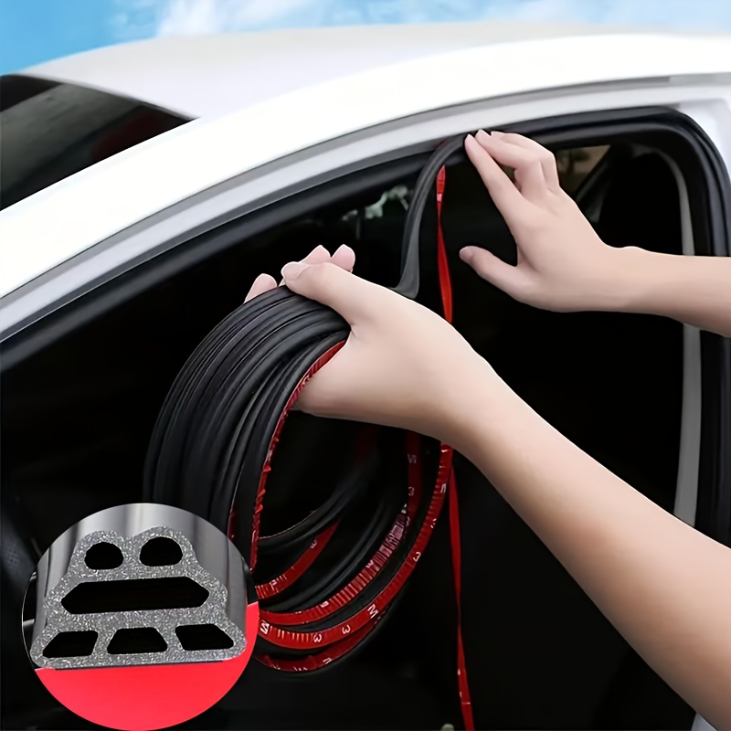 

10m/393in Front Car Sealing Strip - Synthetic Rubber Door Seal, 32.8 Feet - Self-adhesive, Soundproof, Waterproof, Suitable For Car Doors, Hoods, Trunk Seals For Most Vehicle Models.