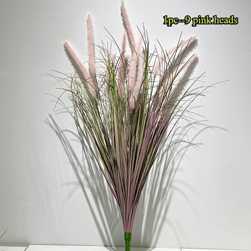 1pc Chic Artificial Grass - 9-head Greenery For Home, Office, And Mall Decor