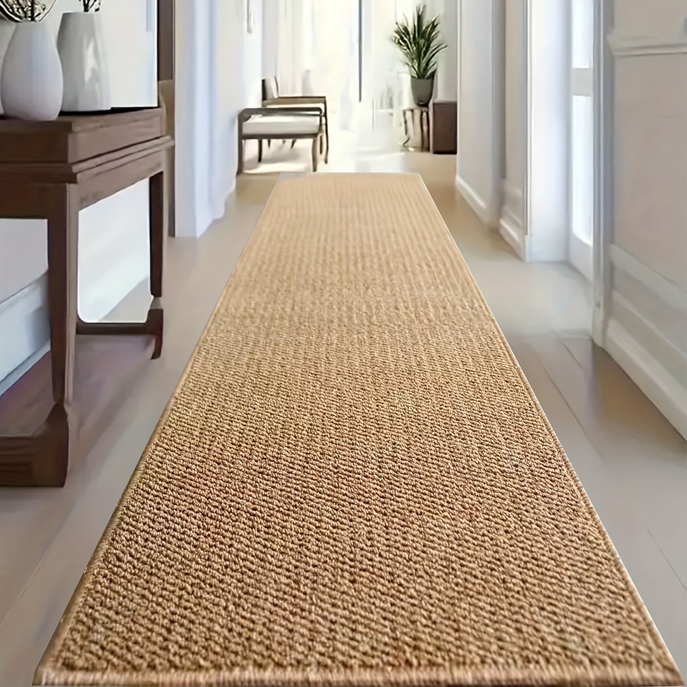 TEMU 1 pieza de alfombra corredora para pasillo, alfombra larga para pasillo de , alfombra larga con anillo de , alfombra corredora para pasillo,