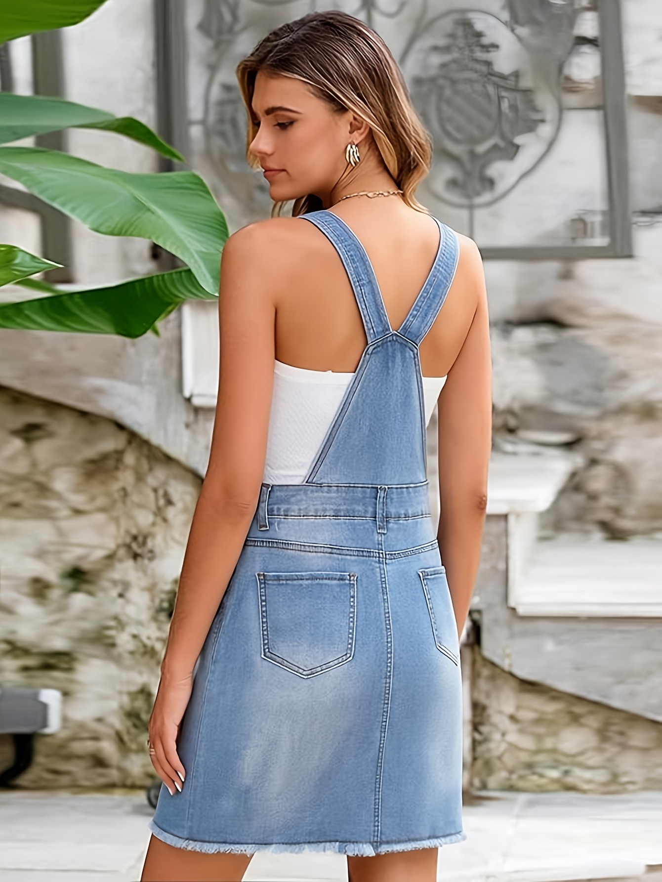 denim overalls dresses sold on Temu United States