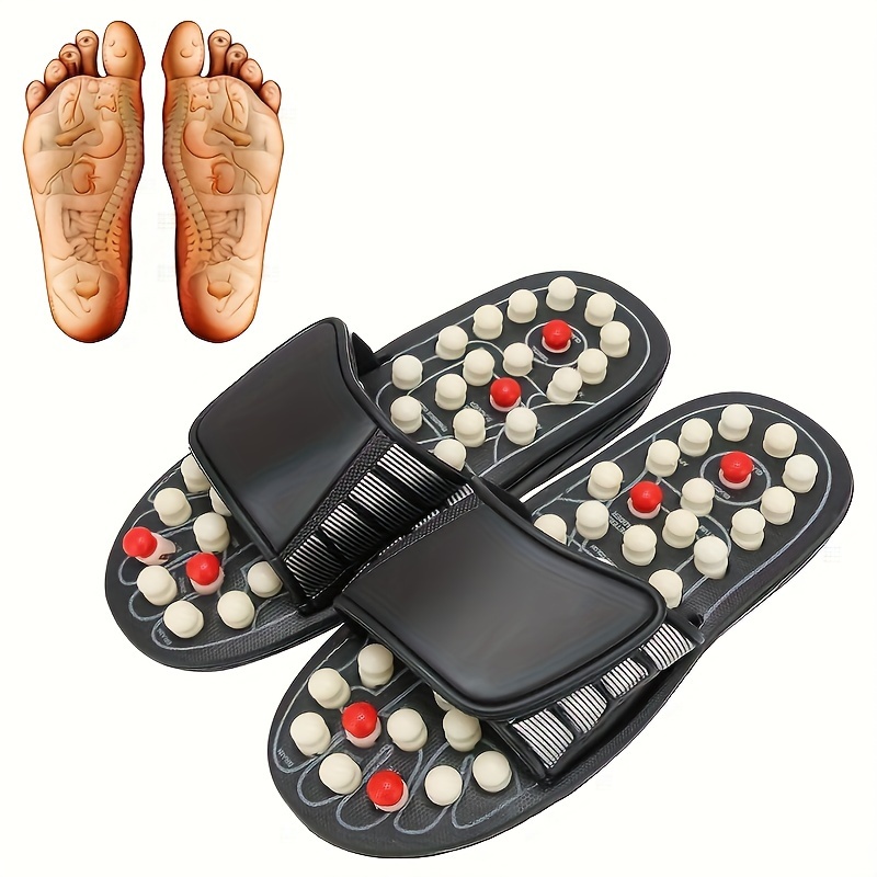Men's Massage Sandal Slippers, Open-toe Slip-resistant Acupressure Shoe  Reflex Foot Pain Relief