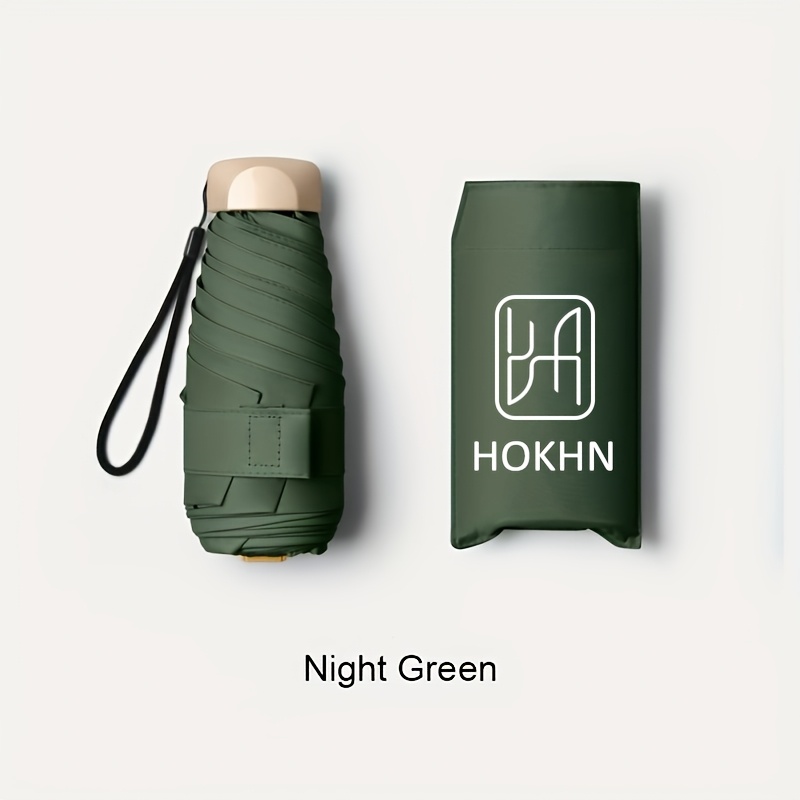 Compact 6-Rib Mini Folding Umbrella - Features a Lightweight And Durable Handle And Frame, Manual Open/Close, Stylish And Portable, Suitable for Sun And Rain, Available in Pink, Blue, White, And Gray, a Lovely Umbrella