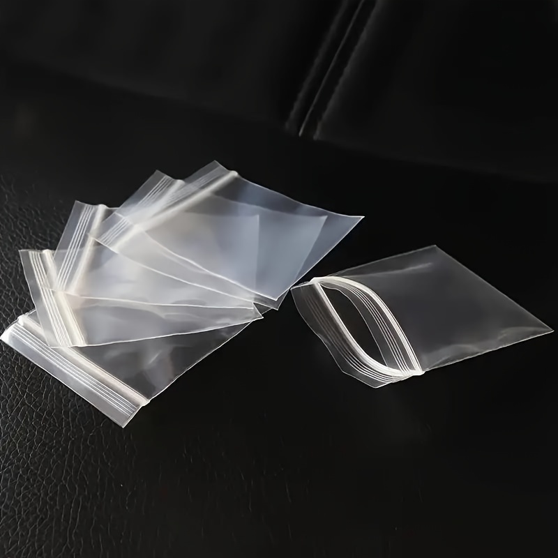 

100pcs Sacs Zip Transparents de 2 Mil d'Épaisseur - Poly Plastique Transparent avec Fermeture Éclair Facile à Sceller pour Pièces, Vis, Bijoux, Snacks et Rangement de Objets, Sacs Zip Lock