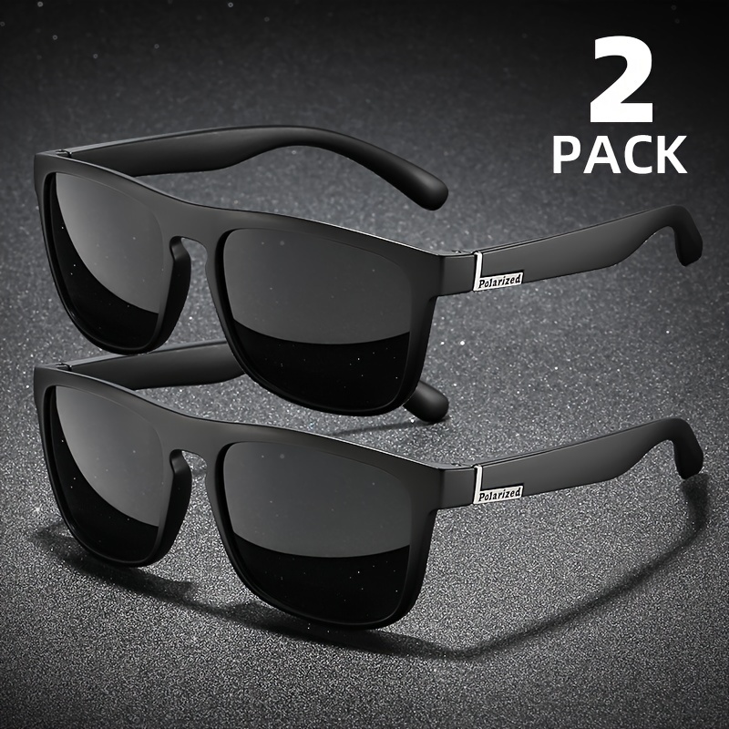 TEMU 2 Sets Of Polarized For Men, , And Driving, Fashionable Surround Design, High-quality Metal Hinges, Metal 3d Logo, Ideal Gift Choice