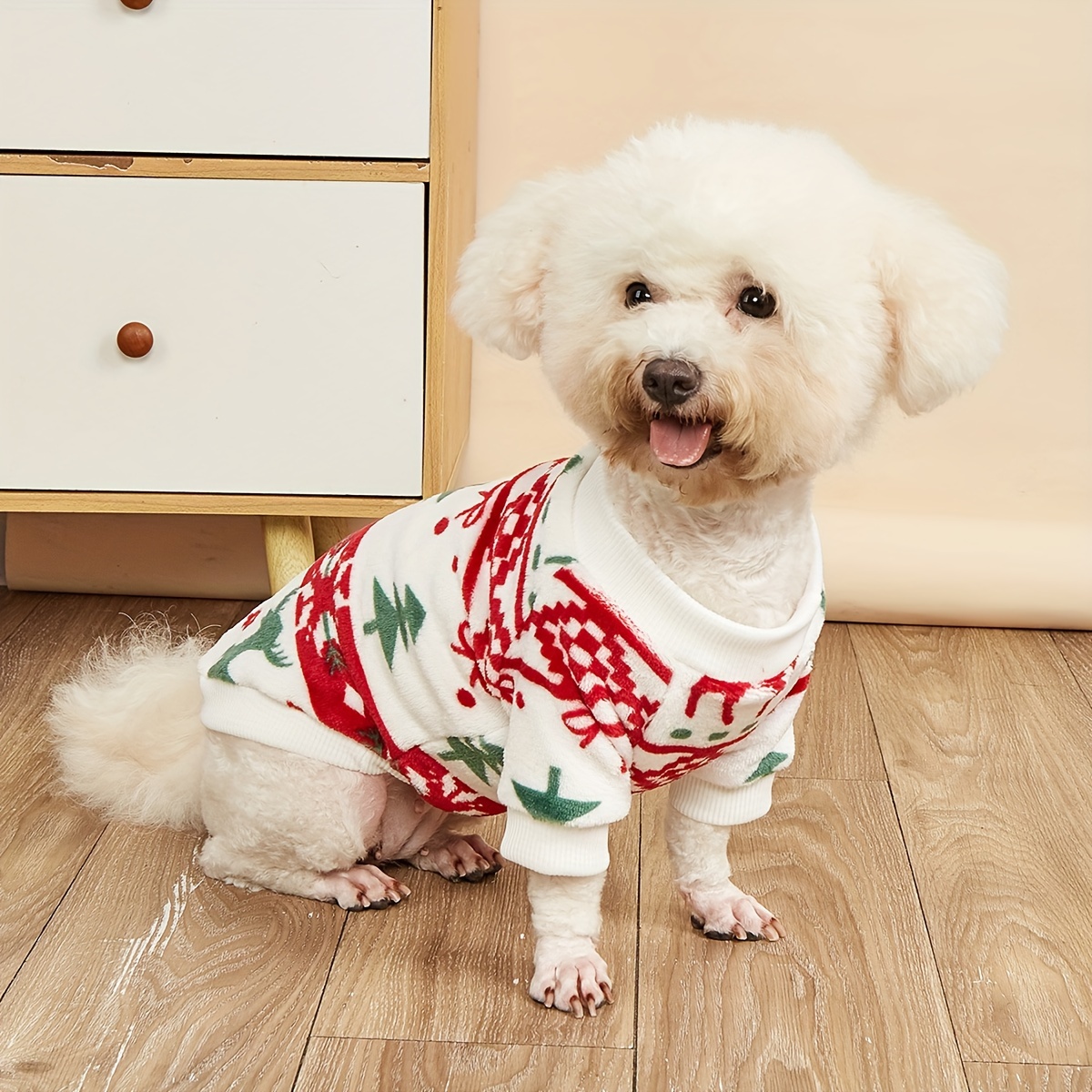 

Cozy Sweater For - Christmas Design, Machine Washable, Ideal For Small To Medium Breeds, Best For Christmas