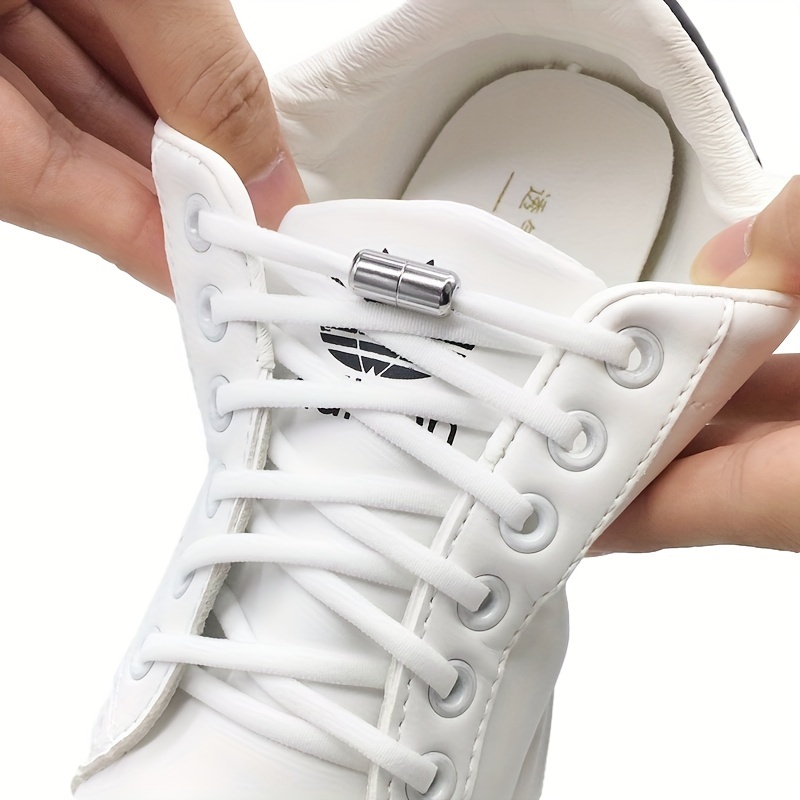 Quick-Tie Elastic Shoelaces for Sneakers - 1 Pair, 100.08cm Length, No-Tie Design with Metal Lock, Durable Nylon, Multiple Colors Available