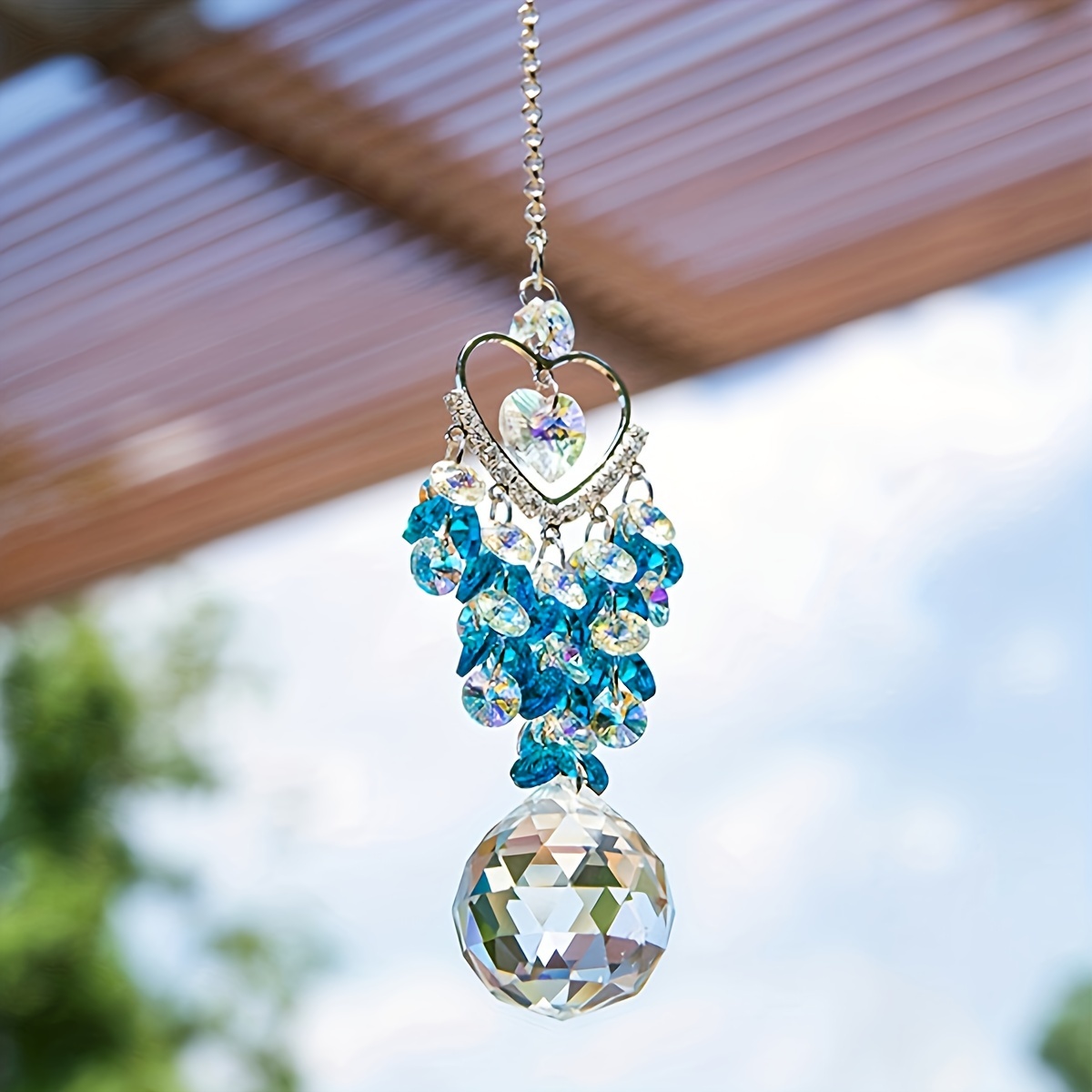 Image of 1pc Satellite Drill Catcher Prism Ball Pendant Car Hanging Home Decor Pendant, Pendant Ornament, Scene Decoration, Room Decoration, Home Decoration, Window Decoration Pendant, Holiday Party Decoration